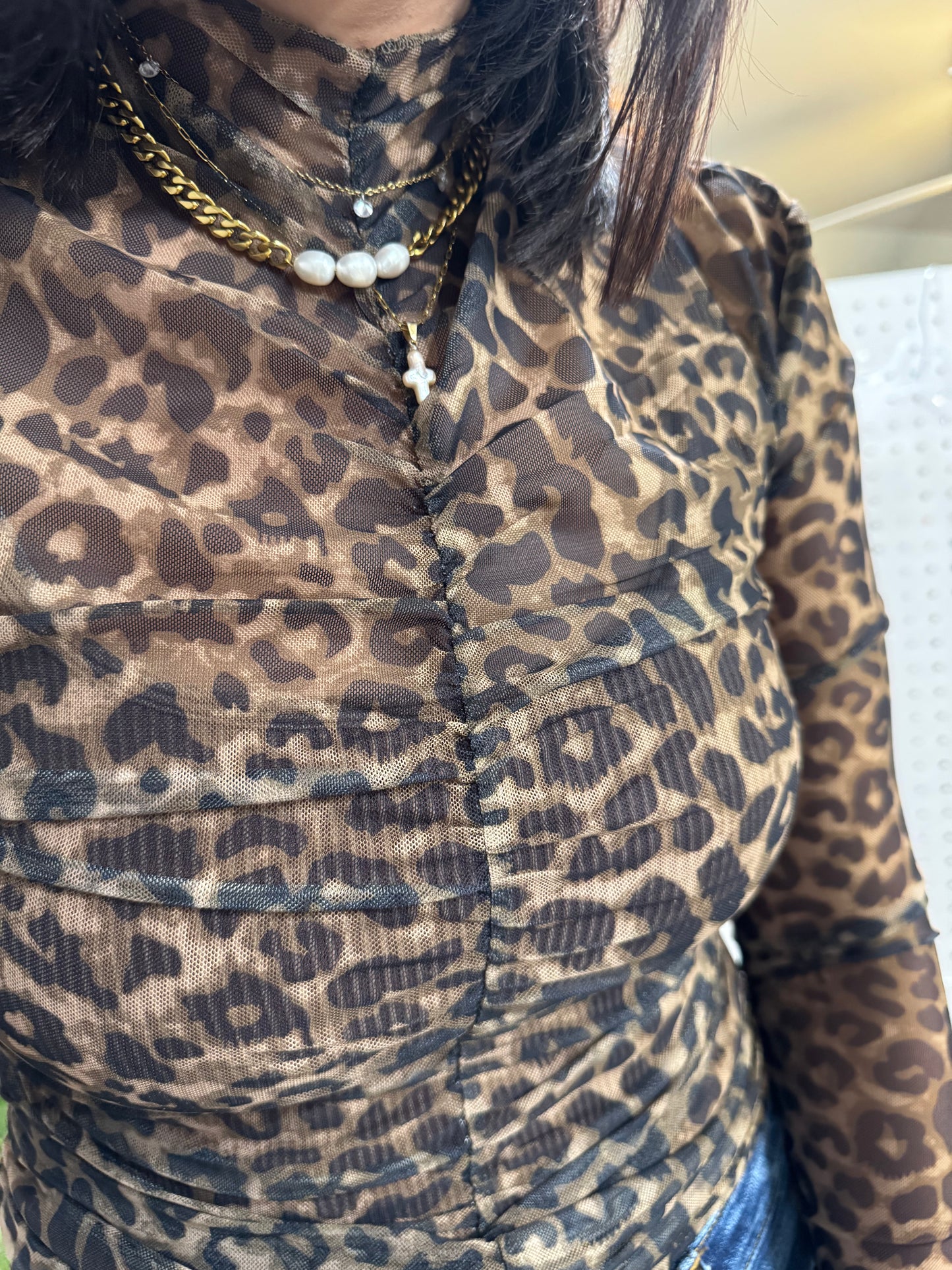 Leopard Layering Top