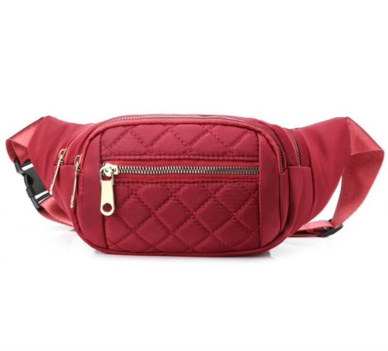 QUILTED MULTI POCKET WAIST BELT BAG