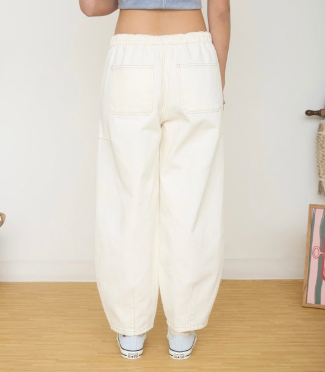 Drawstring Baggy Jeans