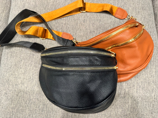 Leather Multi Pocket Crossbody