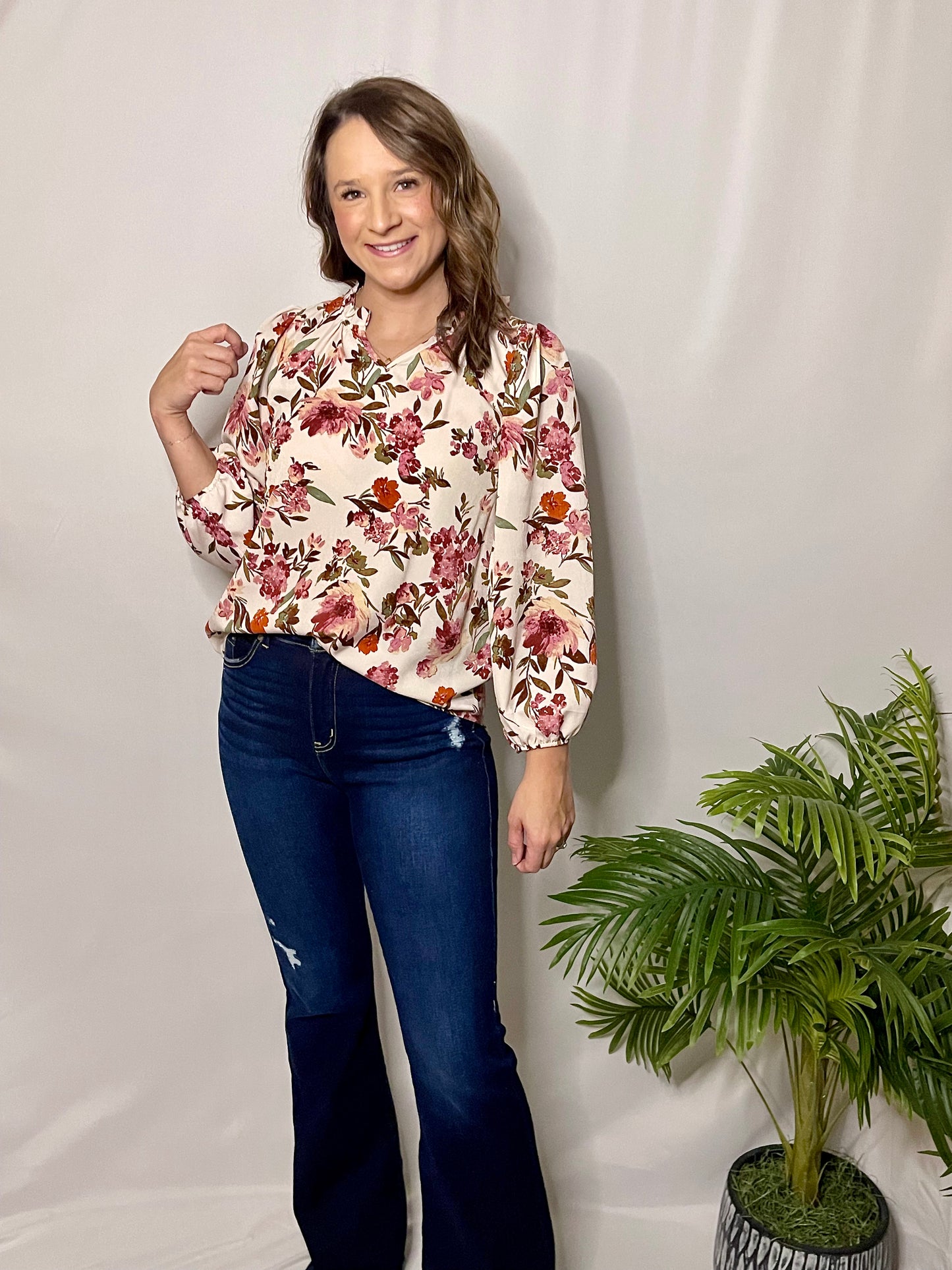 Pretty in Pink Floral Top