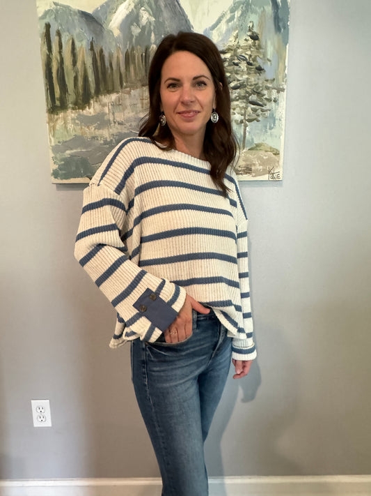 Relaxed Stripe Knit Top