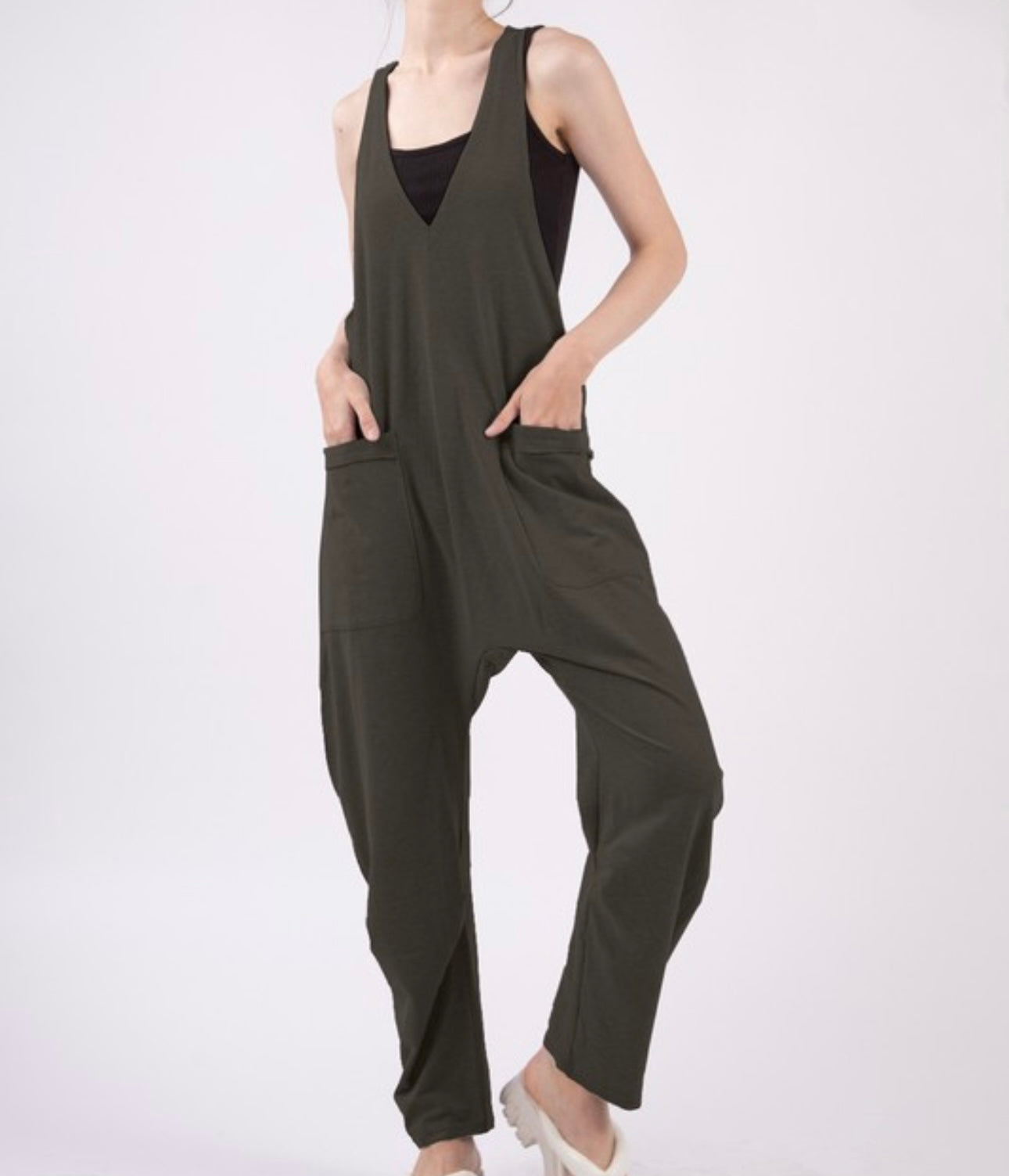 V-Neck Jumpsuit