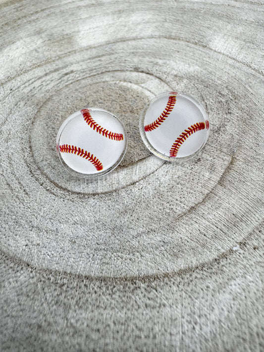 Baseball Stud Earrings