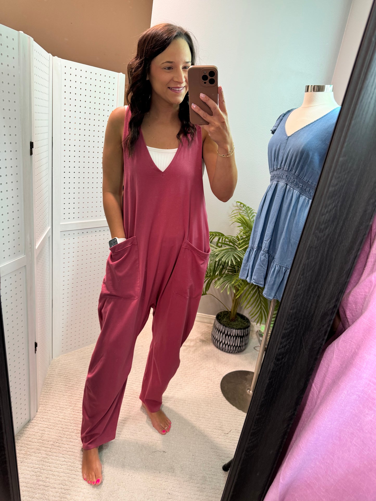 V-Neck Jumpsuit