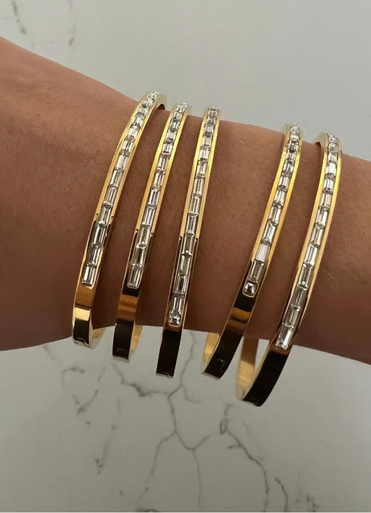 Dainty Diamond Bangle