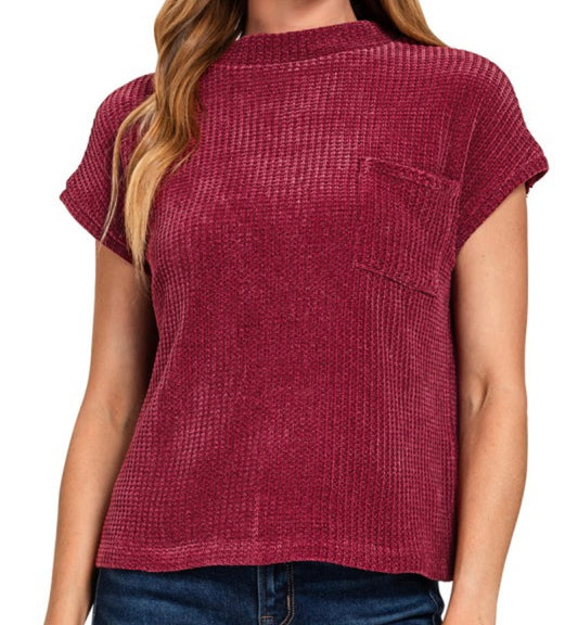 Chenille Waffle Top