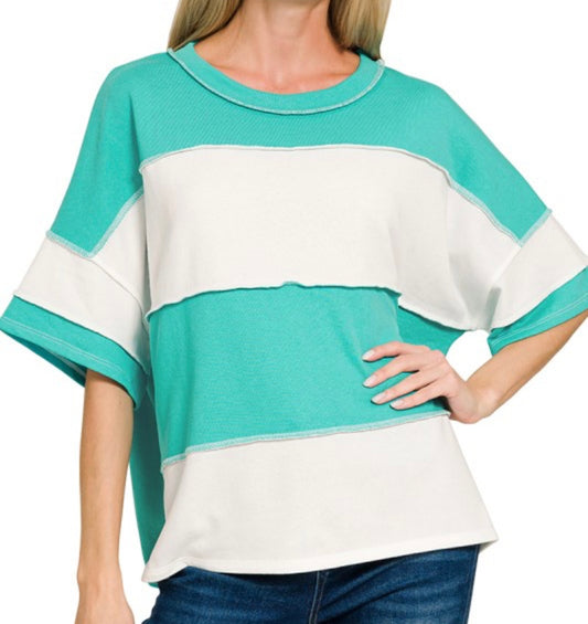 Turquoise Color Block