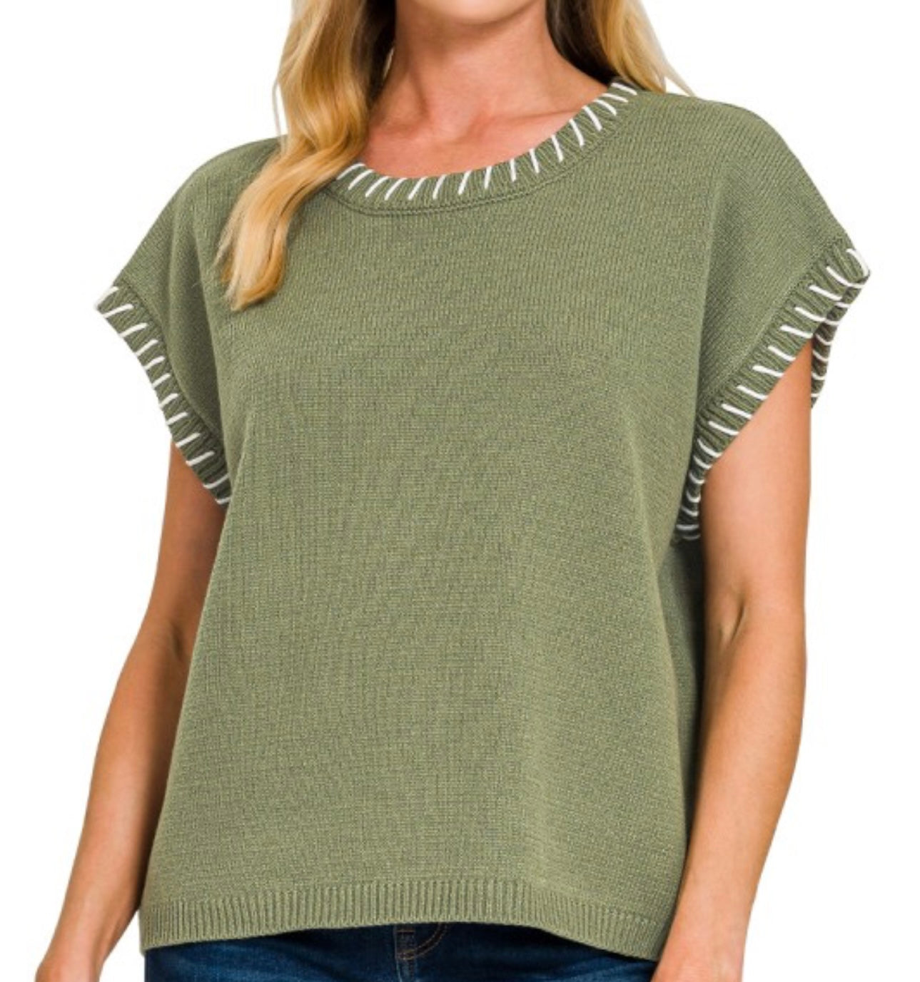 Olive Detail Sweater