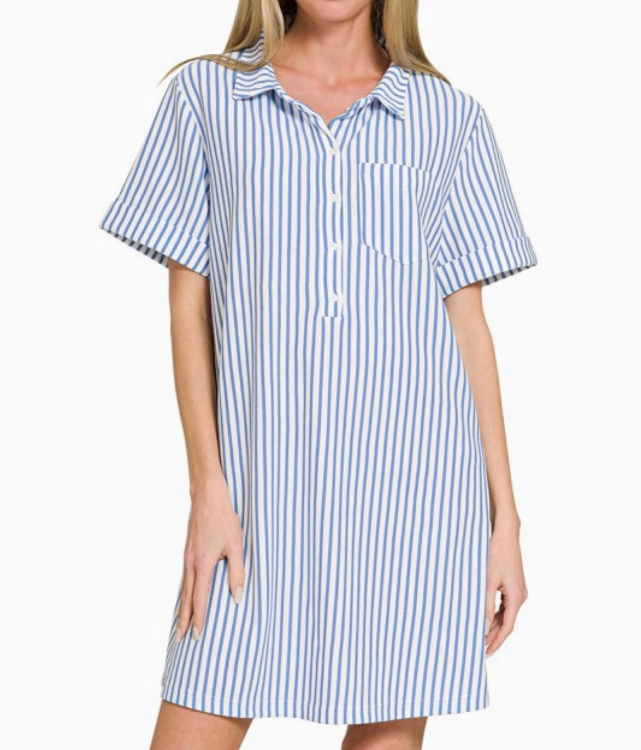 Stripe Collared Dress